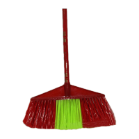 鸣固 开丝硬毛塑料扫把 环卫扫把学校工厂小笤帚 木把加厚塑料小扫把硬毛扫帚 冰丝三角头硬毛KW544886
