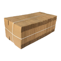 鸣固 瓦楞纸箱 3层快递纸箱纸盒打包搬运收纳整理纸箱 3层特硬9# 195*105*135mm 60个 可定制