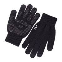 鸣固 针织防寒手套劳保手套 冬季防寒保暖防滑手套保暖劳保手套 黑色 10双 企业专享KW309301