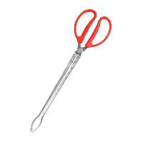 鸣固 ZJ6543多功能弯夹火钳垃圾钳子卫生钳环卫捡垃圾老式长柄扁口夹碳夹 长38cm