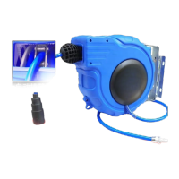 鸣固气鼓自动伸缩卷管器自动回收气管收管器卷线器绕管器气鼓6.5*10*20米双层夹沙管