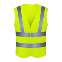 鸣固 反光背心马甲反光衣环卫施工交通执勤骑行反光安全服拉链式两横两竖反光条KW289665