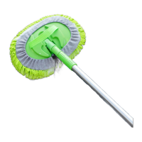 鸣固ZJ3974 雪尼尔洗车拖把 擦车刷车拖把 蜡拖除尘掸子工具 可伸缩三节杆铝合金[1m杆长]KW740021