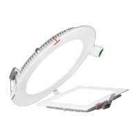 鸣固 Led超薄面板灯 筒灯客厅嵌入式圆形方形厨房过道平板灯 方形12W 面径170mm开孔150-155mm默认中性光