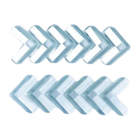 鸣固 透明防撞护角桌角包边柜子角L型角玻璃茶几保护角 加厚款40*40mm(100个)