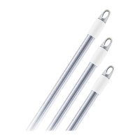 鸣固 扫把头扫帚地板清洁工具刷头一杆多用家务清洁用品 120cm灰色 套膜拖把铁柄