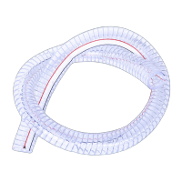 鸣固 PVC透明钢丝软管水管 耐油负压螺旋管 厚2.5mm 内径13mm 10m
