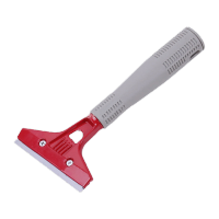 鸣固 美缝铲刀刮刀 地板云石玻璃铲刀 家政保洁工具清洁铲刀 灰色手柄 红色头KW254769