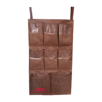 鸣固 布草车客房工作车收纳抹布袋工具袋清洁口袋 80高竖排+8小口袋CW077267