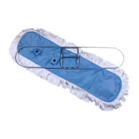 鸣固 无静电拖把 洁净区实验车间工厂除尘拖把 超细纤维平板尘推 替换布头 90*17