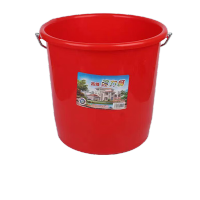 鸣固ZJ6775 [22L无盖款]塑料手提水桶红色圆形储水桶大小水桶不带盖子耐摔KW750584