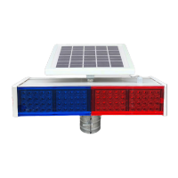 鸣固太阳能爆闪灯警示灯 道路交通施工路障灯 夜间高速公路频闪LED信号指示灯 45cm四灯双面分体款