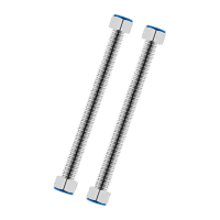 鸣固 304不锈钢波纹管4分热水冷热加厚高压防爆水管 金属进水软管热水上水管30cm(两根装) KW288840