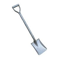 鸣固 铁铲铁锹 工程锰钢淬火园林农用钢柄铁柄铁锨 防汛抗洪铲子除雪铲雪锹 铁柄方楸102CM KW749583