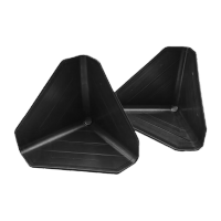 鸣固 塑料三面护角 快递纸箱护角 家具包边保护角 黑色75mm(200个)