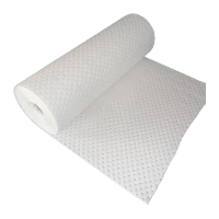 鸣固 吸油棉片 吸油毡溢油用工业加油站海事船用吸油棉 复合80cm*50m*2mm 1卷CW797066