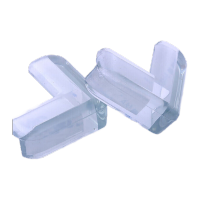 鸣固 防撞透明三面护角 桌角包边柜子角L型角玻璃茶几保护角 (L型透明脚20个装)