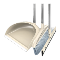 鸣固 扫把簸箕套装 扫帚塑料清洁刷毛挂齿设计 可拆卸扫帚 扫把三件套