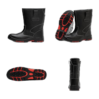 鸣固 劳保鞋 高帮安全靴 耐油防烫伤防砸防穿刺电焊靴 41码 MG-ZB-9004