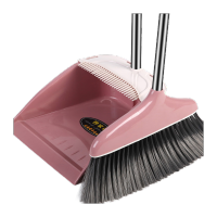 鸣固 簸箕 全新材料经典扫把簸箕套装组合 卫生间魔法软毛扫地笤帚2件套 海粉