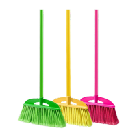 鸣固 角落清扫斜面扫地 笤帚110cm喷漆铁柄彩色开绒扫帚 单个圆形头 彩色开绒扫/配110cm喷漆铁柄ZJ3316