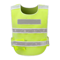 鸣固 防汛警示反光背心防汛马甲反光衣骑行马甲汽车安全警示马甲环卫 套头款带LED灯