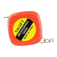 鸣固 1米迷你卷尺 礼品钢卷尺三围小卷尺 精致挂扣便携卷尺 红色