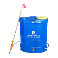 鸣固ZJ6781 电动喷雾器农用打药机 高压喷雾机16L 背负式电动打药机[国标]8A手柄开关三开关