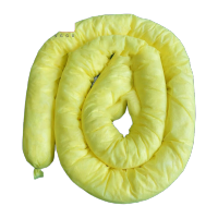 鸣固 吸附棉条 万用型吸附条工业油液化学品泄漏专用吸油棉条 黄色7.6cm*1.2mCW044291