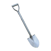 鸣固 102CM 锰钢铁柄铁锹铲子园艺铲铁铲除雪铲工兵铲尖楸 户外农用园林土工具抗洪救援防汛KW146295