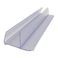 鸣固 标价牌 超市货架塑料卡条商品木板标签价格条透明玻璃卡价格条 长度580mm,可夹20-25mm 30只