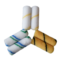 鸣固 ZJ7640 4寸滚筒刷 刷油漆滚刷毛刷小滚筒迷你小四寸拇指滚刷刷墙面地坪漆工具 虎皮纹 10个装KW575358