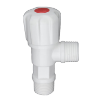 鸣固  公共场所户外室外水龙头塑料水龙头PVC水龙头  4分白色角阀(手轮款)