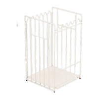 鸣固 酒店大堂雨伞架子门口教室入户收纳架办公室沥水雨伞桶  白色中号 33*23*54cmCW465450