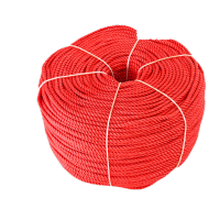 鸣固 红色尼龙绳 捆扎绳打包绳 加粗聚乙烯塑料绳晒被绳 直径8mm(约50米)