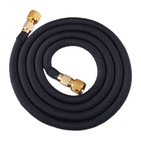 鸣固ZJ6668 花园水管 洗车水管魔术伸缩水管 黑色镀铜7.5米注水后22.5米款