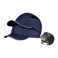 鸣固 轻型防撞帽 EN812头壳内衬车间作业防摔安全帽 藏青色防撞帽(短额)MG-TB-1891KW911559