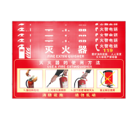 鸣固 消防标识 消防器材安全检查记录卡标志牌 灭火器放置点指示牌(50张)15*30cm