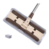 鸣固 平板拖把 加固式夹拖布干湿两用 咖啡色CW810284