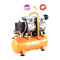 鸣固 无油空压机 220V无油大型低噪空气压缩机维修木工钉枪打气泵 M7-750W-9L铝线含除尘四件套KW191192