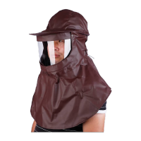 鸣固 耐酸碱防油面罩披肩式防水头罩防化学品飞溅花护头盔新护打砂面具 MG-TB-1933KW334825