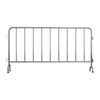 鸣固 不锈钢铁马护栏交通道路隔离栏排队围栏[304不锈钢]32管1.2*1.5米