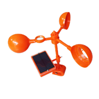 鸣固 风力驱鸟器 智能闪光太阳能语音驱鸟 鱼塘田间果园用赶鸟吓鸟器 经典款绝缘底座