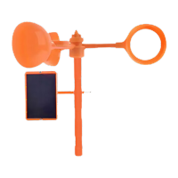 鸣固 风力驱鸟器 智能闪光太阳能语音驱鸟 鱼塘田间果园用赶鸟吓鸟器 经典款塑料直杆