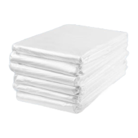 鸣固 白色大号透明塑料袋大垃圾袋特大加厚装被子打包垃圾袋 白宽90*长100*厚2.5丝 50只CW612506