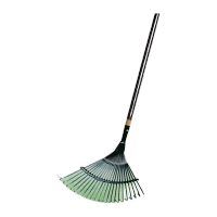 鸣固 草耙 落叶耙 铁耙子树叶耙 大号耙头+1.2米木柄KW245166