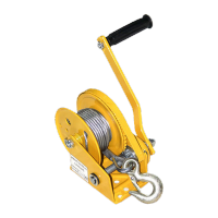 鸣固 手摇绞盘双向带自动刹车牵引葫芦手动绞盘双向提升机 1800磅带8m钢丝绳KW016786
