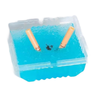 鸣固 烟缸沙 一次性灭烟沙环保防飞灰办公室烟缸时尚个性除烟味清洁 蓝色 (烟沙+塑料烟灰缸)50套