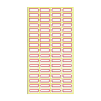 鸣固 ZH4350不干胶手写标签自粘超市商标价格小贴纸101红色4*17/60张