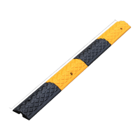 鸣固 橡塑线槽减速带 护线压线板盖线板电缆保护槽板室外 10CM宽方块纹橡胶1线槽